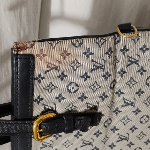 FLASH SALE! Auth Louis Vuitton Denim Francoise 2 Way Mini Lin Shoulder/Handbag - Picture 15 of 16